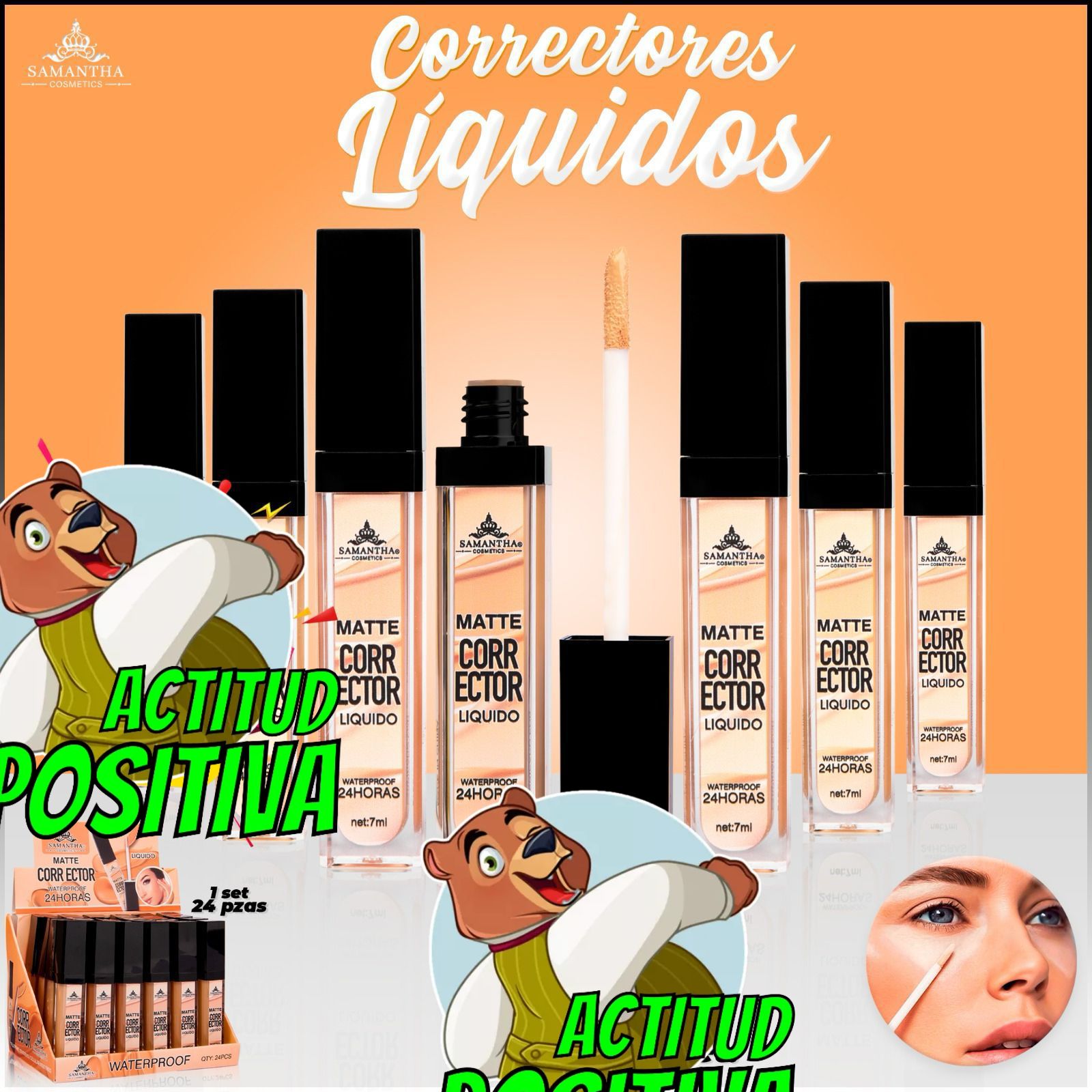 Corrector Líquido SAMANTHA 24 HORAS