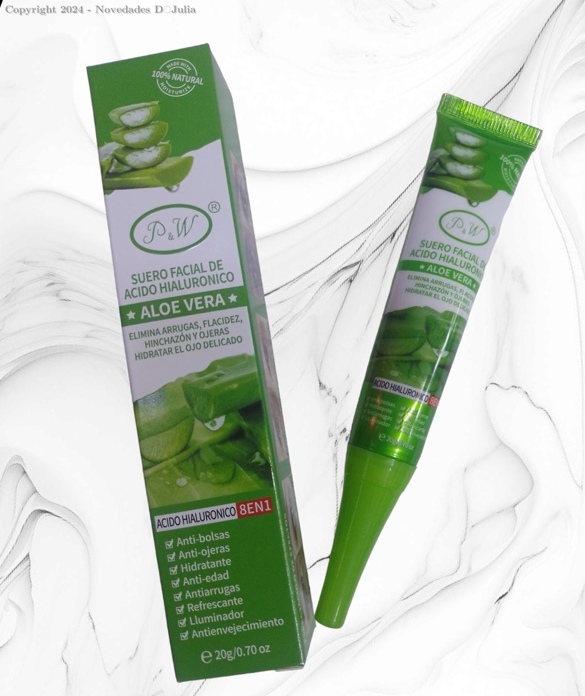 Suero Facial De Acido Hialurónico ALOE VERA de 20g