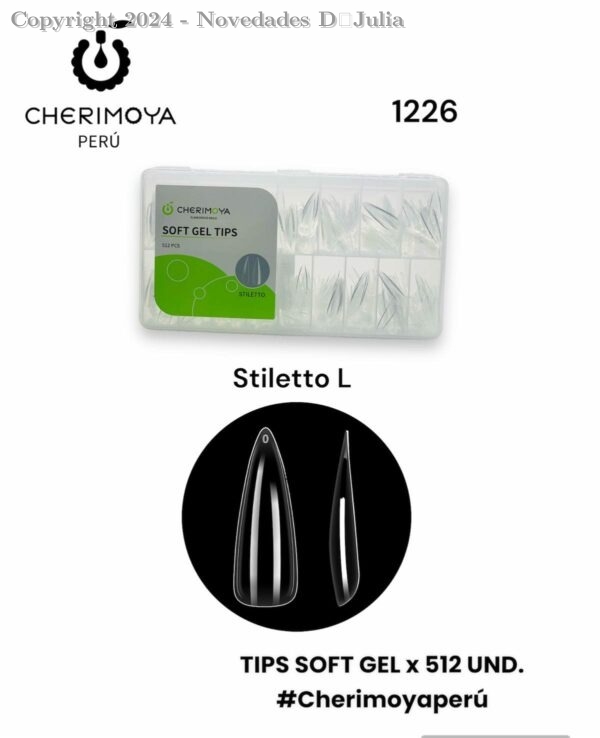 SOFT GEL TIPS 1226 X512 UNIDADES
