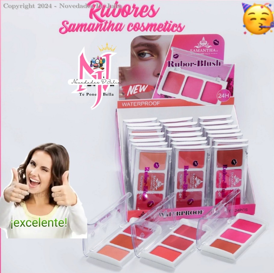 Rubor - Blush x 3 Tonos SAMANTHA