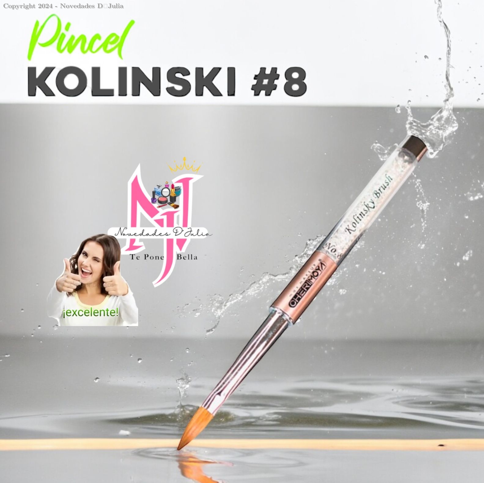 Pincel  Kolinski #8 CHERIMOYA