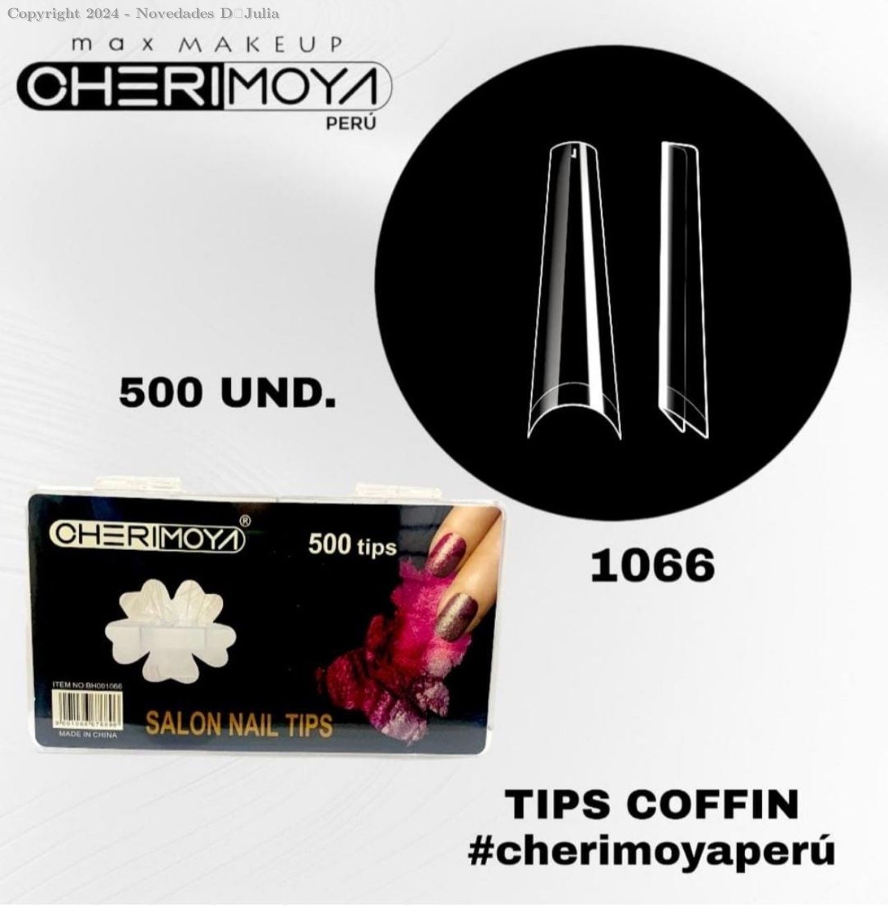 Tips Coffin  Cherimoya Transparente X 500 cod 1066