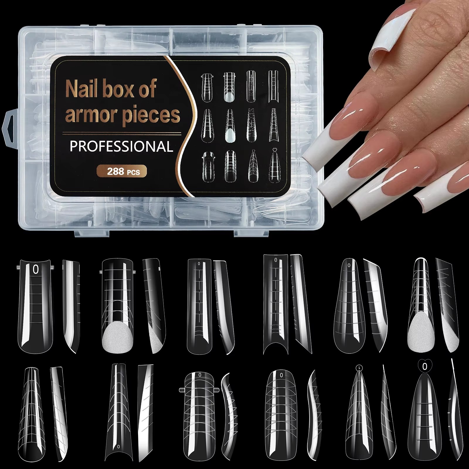 6902608404881 - DUAL SYSTEM NAIL BOX FOR 288PCS
