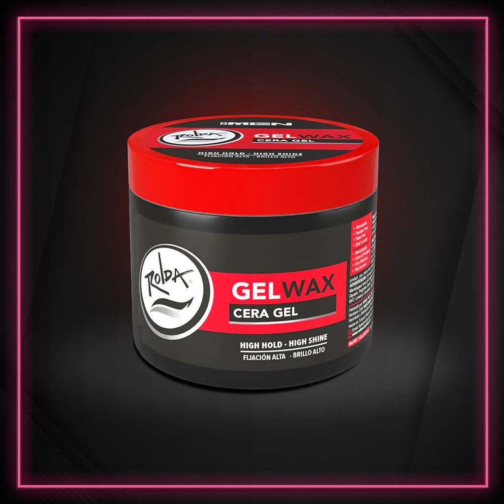 Pote de 115G-Rolda- Gel Wax - Cera Gel - Brillo Alto - Fijación Alta