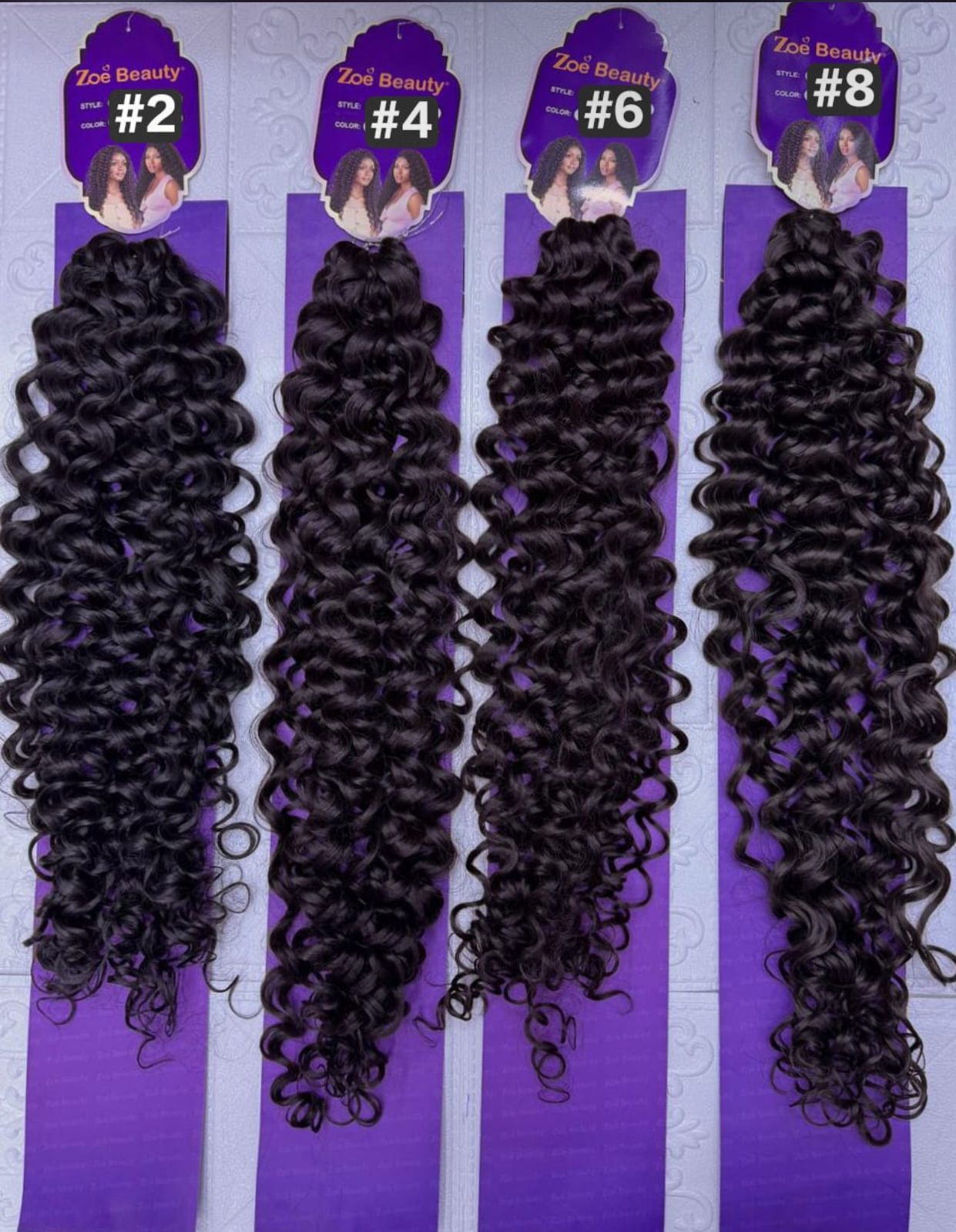 Extensiones  CURLY Organicos  Carton Morado Zoe