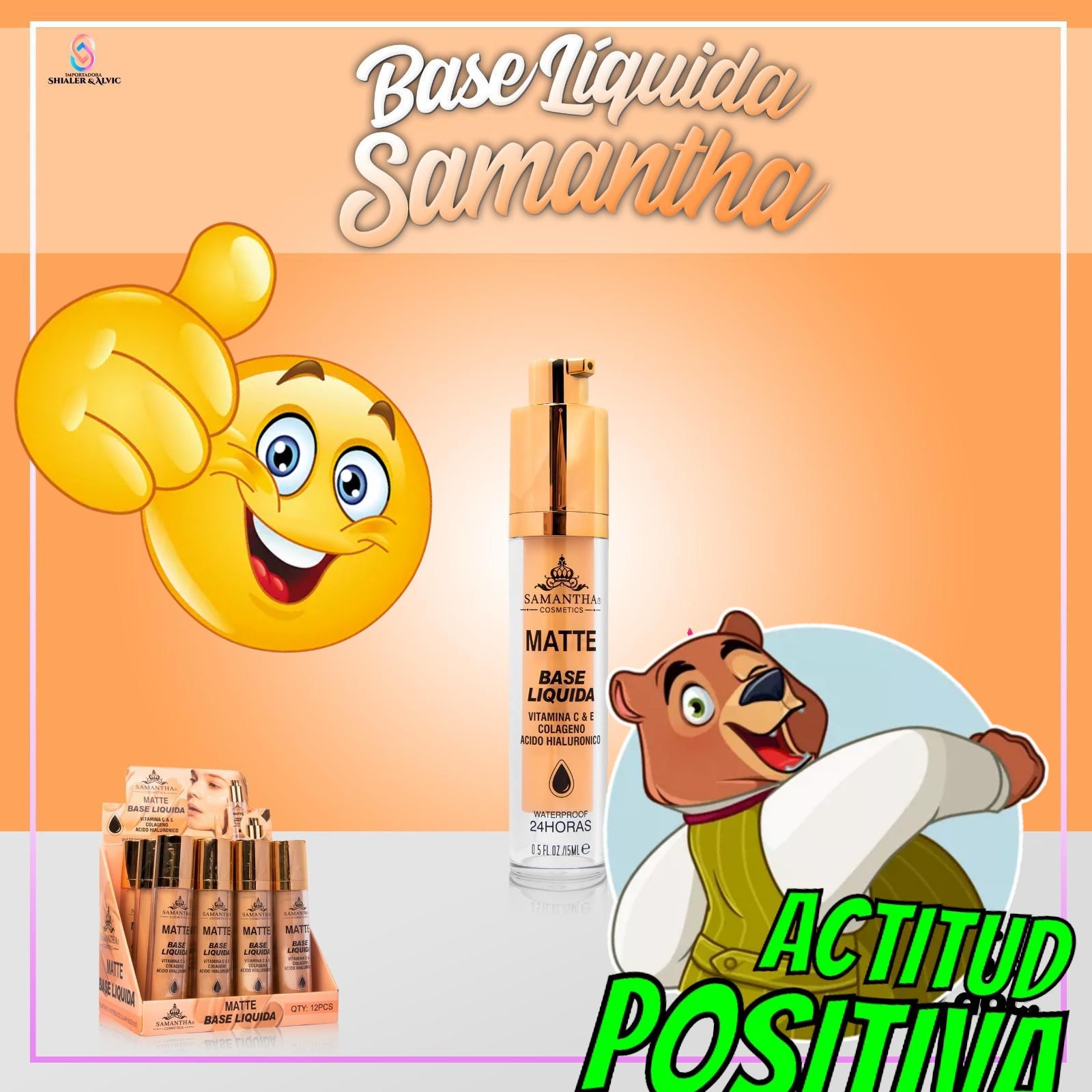 Base Liquida Samantha Matte Vitamina C y E