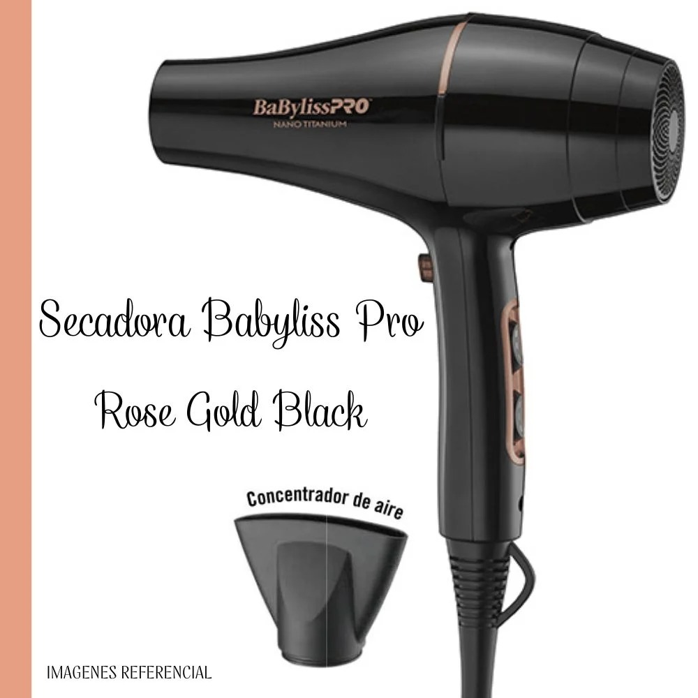 Babyliss Pro Secadora Profesional Nanotitaniumrose